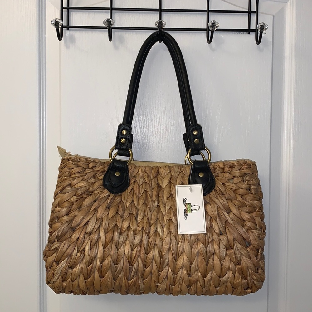 Straw Studios Braided Straw Bag
